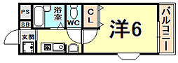 ステラハウス11 1Kの間取図画像