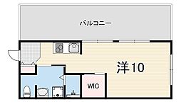 ビクトリアコート夙川 1LDKの間取図画像