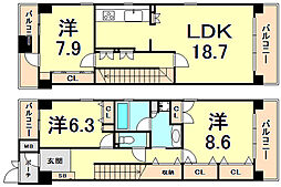 ナビールコート安井町 3LDKの間取図画像