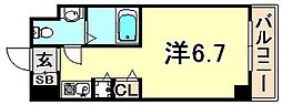 デルファーレ西宮 ワンルームの間取図画像