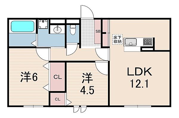 エムライズ西宮 ｜兵庫県西宮市笠屋町(賃貸マンション2LDK・1階・55.03㎡)の写真 その2