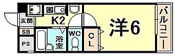 ステラハウス11 1Kの間取図画像