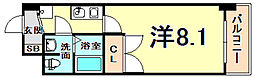 ONEROOFFLATNISHINOMIYA 1Kの間取図画像