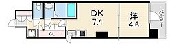 ジオエント阪神西宮 1DKの間取図画像