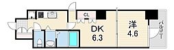 ジオエント阪神西宮 1DKの間取図画像