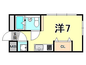 K－HAUS  ｜ 兵庫県西宮市石刎町（賃貸マンション1R・1階・22.95㎡） その2