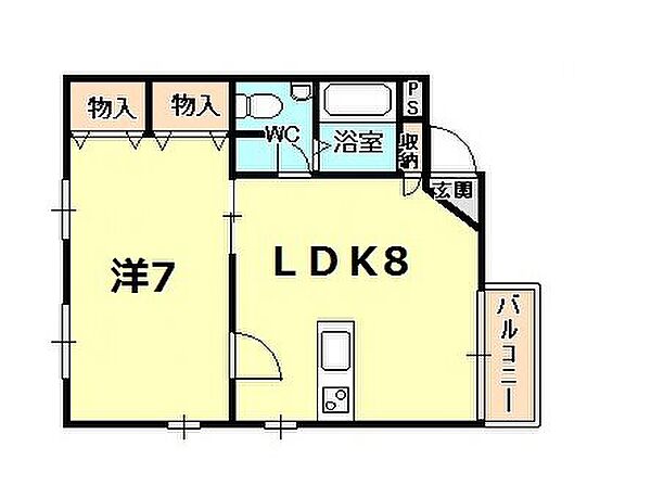 COMODO ｜兵庫県西宮市松籟荘(賃貸アパート1LDK・2階・35.00㎡)の写真 その2