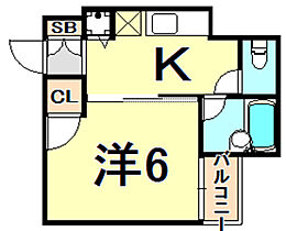 ステラハウス28  ｜ 兵庫県西宮市林田町（賃貸アパート1K・1階・24.78㎡） その2