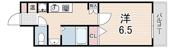 ange夙川 ｜兵庫県西宮市神園町(賃貸マンション1K・3階・24.10㎡)の写真 その2
