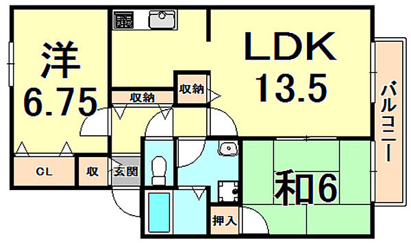 大関満池谷ハイツ ｜兵庫県西宮市満池谷町(賃貸アパート2LDK・1階・59.00㎡)の写真 その2