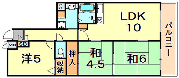 パレスエクセル東灘 ｜兵庫県神戸市東灘区本庄町１丁目(賃貸マンション3LDK・11階・59.31㎡)の写真 その2