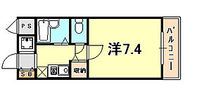 サテライト芦屋宮塚  ｜ 兵庫県芦屋市宮塚町（賃貸マンション1K・2階・23.09㎡） その2