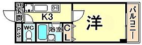 宮本マンション  ｜ 兵庫県西宮市鳴尾町１丁目（賃貸マンション1K・2階・17.61㎡） その2