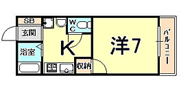 メープルハイツ香枦園  ｜ 兵庫県西宮市弓場町（賃貸アパート1K・1階・24.20㎡） その2