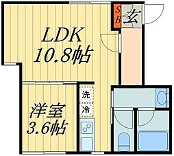 JR京浜東北・根岸線 西川口駅 徒歩6分の賃貸マンション 5階1LDKの間取り