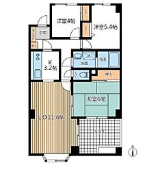 JR京浜東北・根岸線 与野駅 徒歩9分の賃貸マンション 1階3LDKの間取り