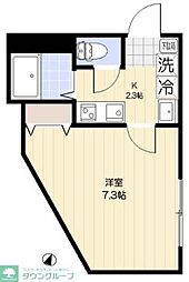埼玉高速鉄道 川口元郷駅 徒歩6分の賃貸アパート 2階1Kの間取り