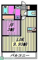 JR京浜東北・根岸線 西川口駅 バス12分 天神橋下車 徒歩2分の賃貸アパート 3階1LDKの間取り