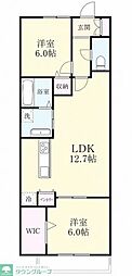 戸塚東1丁目AP 2LDKの間取図画像