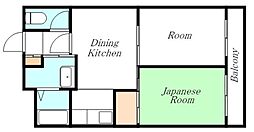 ウィーンレジデンス 2DKの間取図画像