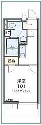 クレイノデュランタ 1Kの間取図画像