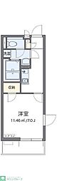クレイノデュランタ 1Kの間取図画像