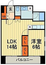 VistaArena 1LDKの間取図画像