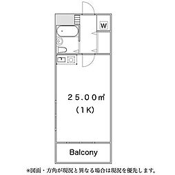 アネックス蕨 ワンルームの間取図画像