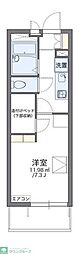 レオパレスハーモーニー蕨 1Kの間取図画像