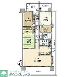 クレストフォルム武蔵浦和グランステージ 2SLDKの間取図画像