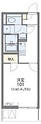 レオネクストラグレージュ2 1Kの間取図画像