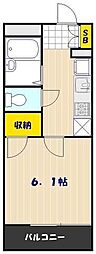 レオパレスT&K 1Kの間取図画像