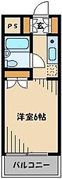 TOP与野NO3 ワンルームの間取図画像
