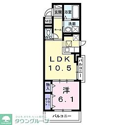 喜鈴 1LDKの間取図画像
