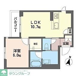 アルプ・フーベル 1LDKの間取図画像