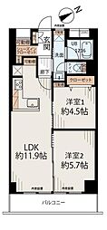 物件画像 平野北コーポ　6階　南東向きバルコニー