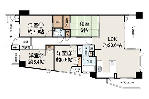 間取りを拡大表示
