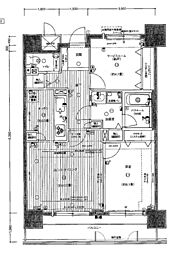 ライオンズマンション阿波座 1SLDKの間取り