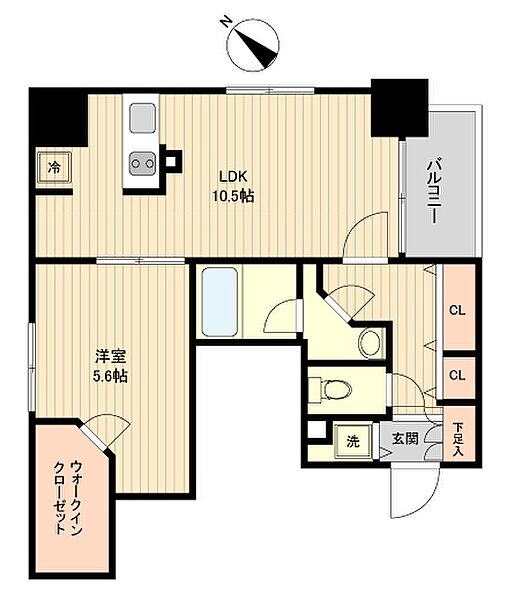ラクラス月島 701｜東京都中央区月島4丁目(賃貸マンション1LDK・7階・42.42㎡)の写真 その2