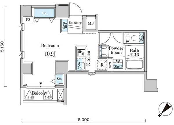アヴェルーナ月島 601｜東京都中央区月島3丁目(賃貸マンション1R・6階・29.56㎡)の写真 その2