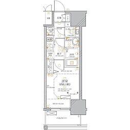 名古屋市営鶴舞線 浅間町駅 徒歩1分の賃貸マンション 8階1Kの間取り