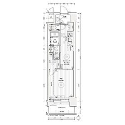 名古屋臨海高速あおなみ線 ささしまライブ駅 徒歩8分の賃貸マンション 2階1DKの間取り