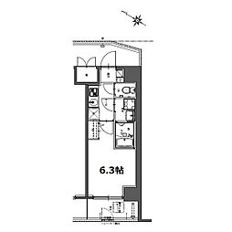 名古屋市営名城線 熱田神宮西駅 徒歩3分の賃貸マンション 2階1Kの間取り
