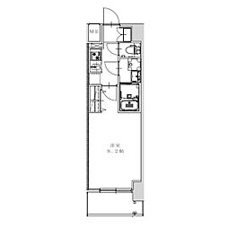 JR東海道本線 金山駅 徒歩15分の賃貸マンション 6階1Kの間取り