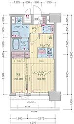 名古屋市営桜通線 太閤通駅 徒歩1分の賃貸マンション 14階1LDKの間取り