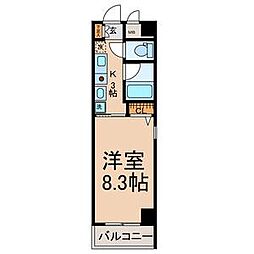 une semaine 3階1Kの間取り