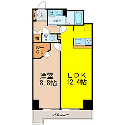 名古屋市営桜通線 丸の内駅 徒歩1分の賃貸マンション 9階1LDKの間取り