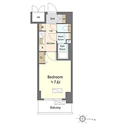 SHOKEN Residence名古屋 太閤通 1Kの間取図画像