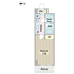 プロシード新栄 2階1Kの間取り