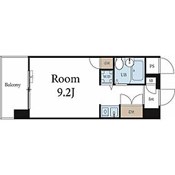 名古屋市営鶴舞線 鶴舞駅 徒歩5分の賃貸マンション 9階ワンルームの間取り